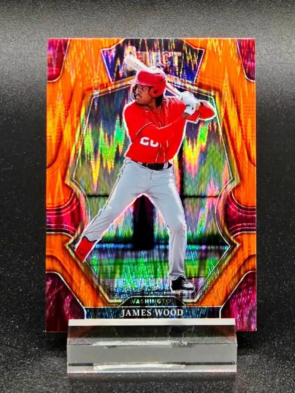 James Wood Select Orange Flash RC Washington Nationals Top Prospect